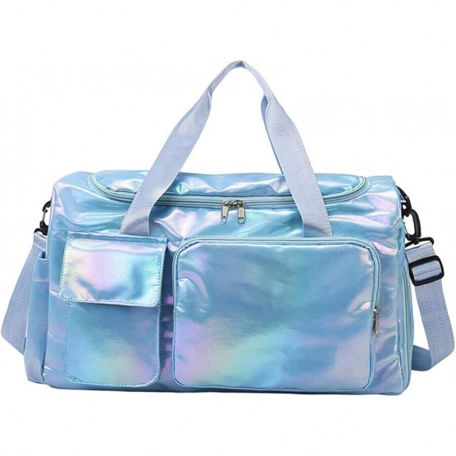 Bolsa De Viaje Separación Seca Y Húmeda Fitness Gym Deporto Gran Capacidad Gran Capacidad Durante La Noche Fin Semana Equipador Viajes Weekender Fitness Gym Sport Para Diariamente - Azul - Ver 1