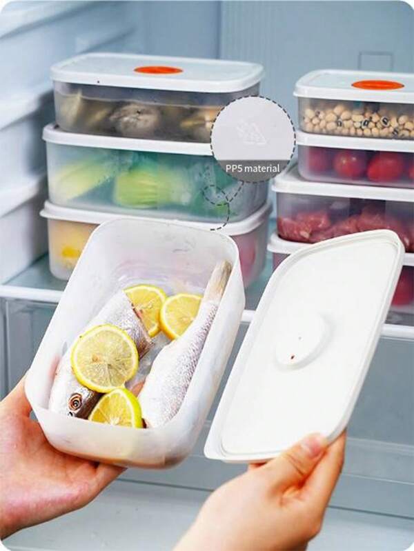 1 Stück stapelbarer Kühlschrankaufbewahrungsbox, Heiz- und Aufbewahrungsbox, Küchen-Organisationsbox mit Zeitschaltuhr für gefrorenes Fleisch, Outdoor-Obst-Picknick-Box, Aufbewahrungsbehälter