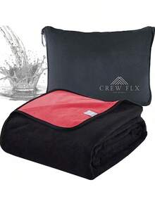 Waterproof Blanket For Bed – Reversible Plush Throw With Leakproof TPU Layer – Stain-Resistant, Washable Bed Protector With Soft Fleece Travel Bag (80"X60") – Black/Dark Gray