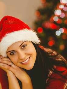 1 Piece Cross-Border Christmas Hat, Plush Hair Accessory, Cosplay Costume Accessory, Headwear, New Year Party Photo Prop.