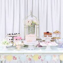 - Cortinas de teln de fondo blanco de 10x 10 pies para fiestas, cortinas de teln de fondo con bolsillos para barra para decoracin de bodas, escenarios, cumpleaos, reuniones familiares, 2 - W5' x H10' (2 paneles) + Blanco - Ver 8