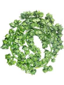 1PC Artificial Plant Sweet Potato Leaf Vine Birthday Party Decoration, Wedding Flower Basket, Bride Holding Flowers, Home Decor, Dining Room, Bedroom, Windowsill Decoration, Valentine's Day New Year Decoration, Outdoor Garden