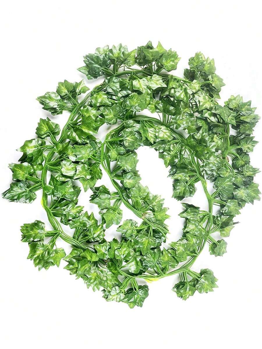 1PC Artificial Plant Sweet Potato Leaf Vine Birthday Party Decoration, Wedding Flower Basket, Bride Holding Flowers, Home Decor, Dining Room, Bedroom, Windowsill Decoration, Valentine's Day New Year Decoration, Outdoor Garden