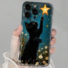 1 PCS Transparent Case With Luminous Amber Designs - A Premium Soft TPU Shock-Resistant Phone Cover Suitable For Iphone Models 17, 16, 15, 14, 13, 12, 11 Pro Max, As Well As 16, 14 Plus, 12 Mini, X, XS Max, XR, 8, And 7 Plus, Wicked For Good Phone Case, Wicked Phone Case, Phone Case, Handy CoverGIF-FOR-YOU - 1PC - 查看 2