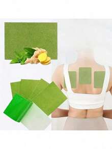 10pcs/Pack Warm Herbal Patches, Neck Patches, Containing Wormwood Extract, Suitable For Knee, Back, Neck, Shoulder - Green - View 12
