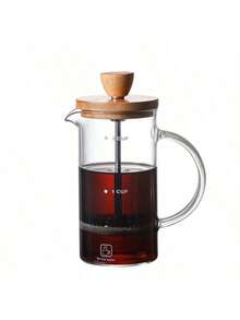 1pc High Borosilicate Glass French Press Coffee Maker, Glass Coffee Filter, French Press Pot, Home Drip Coffee Maker - Multicolor - View 12