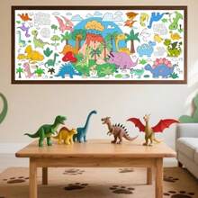 Dinosaur Party Giant Coloring Poster 30x72 Inches Large DIY Dinosaurs Coloring Tablecloth Versatile Classroom Wall Décor And Birthday Activity For For School Home Party Supplies - 恐龍 - 查看 6