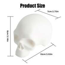 DQFART Modello di teschio in silicone per pratica di tatuaggi, pelle finta per tatuaggi da 3 mm, forniture per tatuaggi, adatto per principianti e artisti del tatuaggio