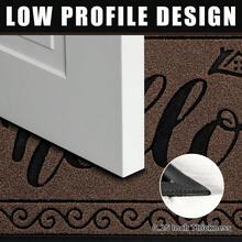 Yimobra Welcome Mats For Front Door 29.5x17 Heavy Duty Waterproof Outdoor Door Mat Outside Entrance NonSlip Low Profile Indoor Entryway Mat For Garage Patio Coffee