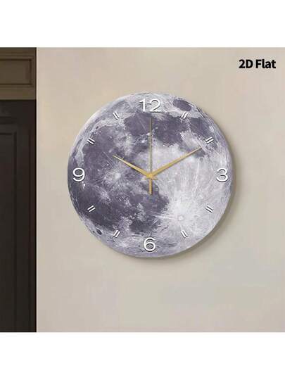 2D Flat 1pc Creative Home Moon Wand Clock, Ultra Quiet Quartz Movement, No Ticking Sound, ation Painting Klok Living Room, Bedroom Office, able Watch, Unique Personalized, Clear Reading Time, In Bedroom, Studio, Ho Study, Kitchen Cafe, Perfect Family Friends view 8