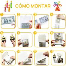 Feliz 13 Cumpleaños Caja de Dinero en Efectivo de Regalo Set, Sorpresa Pull Out Caja de Regalo de Dinero con 30Pcs Bolsas Transparentes - Maneras Divertidas de Dar Dinero en Efectivo Como un 13 Cumpleaños de Regalo Para las Niñas Los Niños - Hucha-02 - Ver 6
