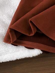 2pcs Baby Girls' Cute Thick Fleece Jacket + Dress Outfit Set, Autumn/Winter Outdoor - White - View 4