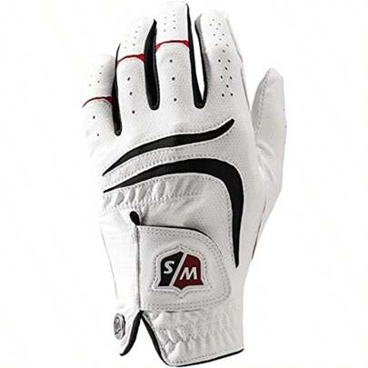 W S Grip Plus Mens Right Hand Golf Glove White Small