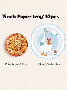 Bộ đồ dùng tiệc dùng một lần hình ngỗng và thiên nga màu xanh dương hoạt hình, 80/10 món, gồm đĩa, cốc, khăn trải bàn 7/9 inch và banner, phục vụ 10-80 người cho sinh nhật, dã ngoại, cắm trại, tiệc cưới. - Nhiều màu - Xem 13