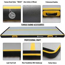 Gymnastics Air Mat Tumble Track Tumbling Mat Iatable Floor Mats With Air Pump For Home Use Tumble Gym Training Cheerleading Parkour Beach Park Water - CarbonYellow - View 3
