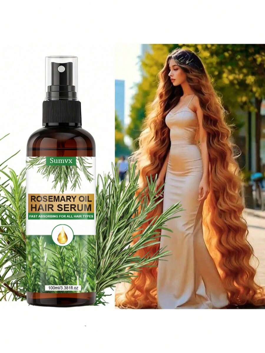 Rosemary Biotin Strengthening Essence, Rich In Rosemary Leaf Oil And Biotin, Offers 10 Conditioning And Styling Benefits, Leaving Hair Soft For 72 Hours, Moisturized 360°, And Smoothing Dry, Rough Hair. - 100ml - 查看 1
