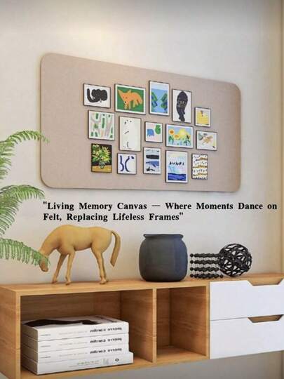 1块大尺寸装饰板，多色组合毛毡板，适用于办公室和家居装饰，装饰软木条，适合用作多用途壁挂式留言板，简约可重复使用留言/照片墙