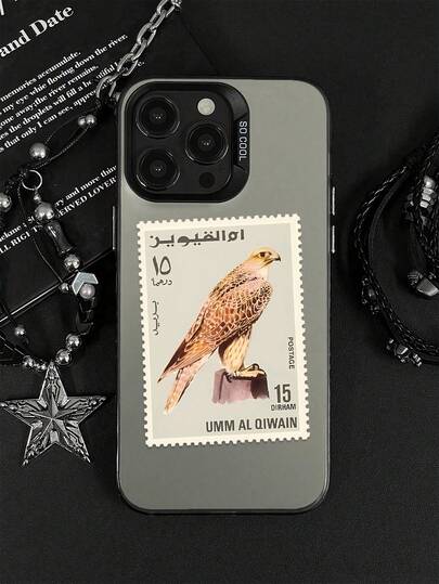 1 pieza Funda de teléfono con diseño de águila, a rayas rojas, pañuelo rojo, águila, diseño divertido, funda de teléfono mate anti-caída con protección de cámara, compatible con iPhone11, 12, 13, 14, 15, 16 ProMax X, XS, XR, 16E, 15 Plus, Galaxy A03, A05, A05S, A12, A14, A15, A32 4G/5G, A35, A52/A52s 5G, OPPO A16, A17, A36, A57 4G, A58 4G, A60, A78 4G, A94, A95, Realme C21Y, C30, C35, C53, C67 4G