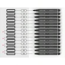 MicroLine 14 Pens With Case Fineliner Multiliner Archival Ink Waterproof Journaling Illustration Architecture Technical Drawing Outlining Scrapbooking Manga Writing Rock Painting Black