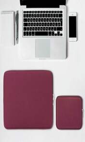 RAINYEAR 14 Inch Laptop Sleeve Case Protective Soft Padded Zipper Cover Carrying Computer Bag With Accessories Pouch, Compatible With 14" Notebook Tablet Chromebook (Pink) - MàuA - Xem 6