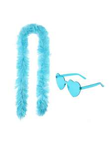 1 Set einfarbige Polyester Plüsch Herz Sonnenbrillen, Party Kostüm Requisite, herzförmige Brillen, ganzjährig geeignet zum Verkleiden mit Freunden