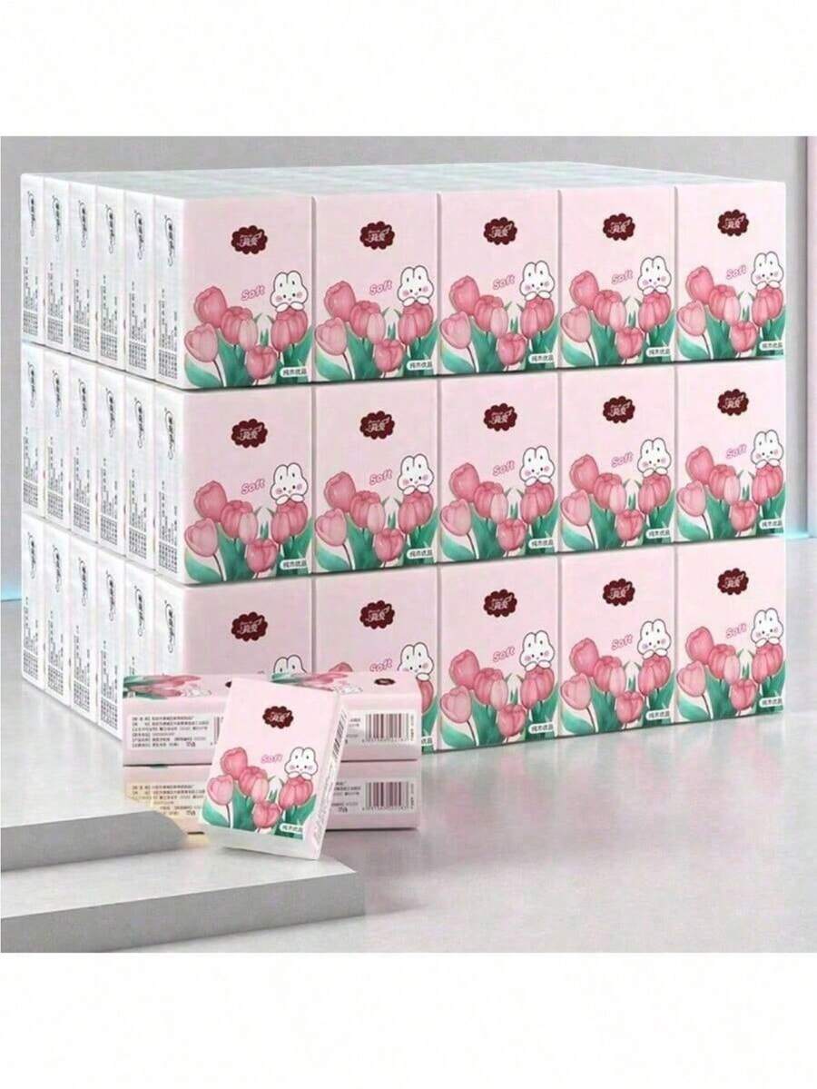 1/2/4/10/20 Packs Mini Portable Pocket Tissue Paper, Convenient To Carry - Random Packaging - Multicolor - View 1