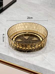 旋转调料架，多功能化妆品收纳盒，家用调味料收纳架，厨房置物架 - 小號透明茶 - 查看 2