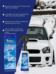 rayhong Car Deicing Spray - Windshield Cleaner, Quickly Melts Ice And Frost, Penetrates And Dissolves Ice Rapidly, Shortens Deicing Time, Gentle Formula Won't Damage Car Paint Or Glass Surface