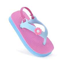 Chinelinho Bebe Elástico Infantil Menina Chinelo Sandalinha Baby Confortável Qualidade Moda Aventura Personagens - Azul - Visão 2