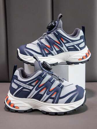 1 Pair Children's Casual White Sneakers, Suitable For School, Sports, Outdoor Running, Holidays