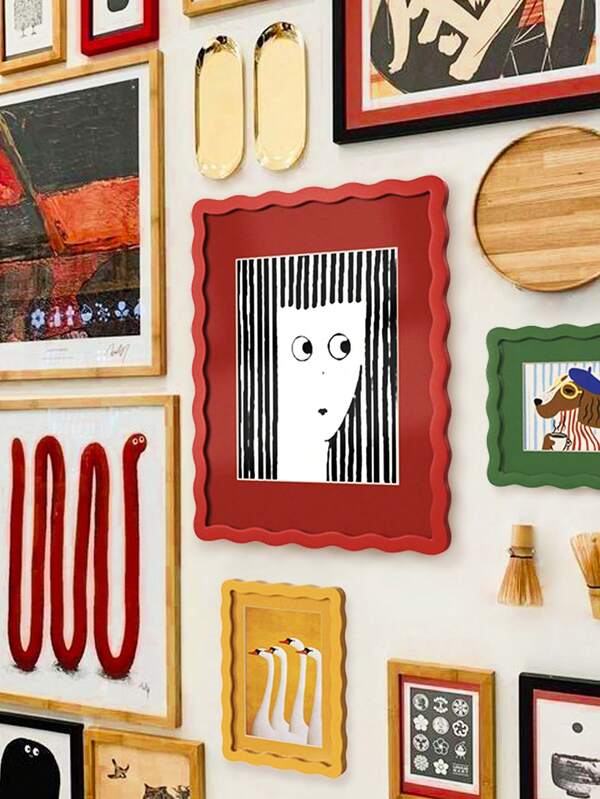 Rainbow Photo Frame - Multi-Size Artistic Wall Art For Gallery Walls, Bedroom & Room Decor, Black/White/Orange/Red/Blue/Green