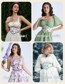 Corset Belt For Women Renaissance Wide Belt For Dresses - Pink Flower - View 4