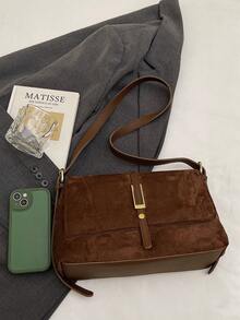 Women's Fashion Versatile Minimalist Shoulder Bag For Commuting - Coffee - View 9