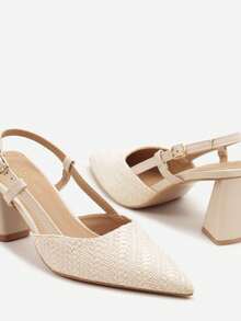 Tacones con tiras entrelazadas - Sandalias bohemias de verano para mujer - Beis - Ver 6