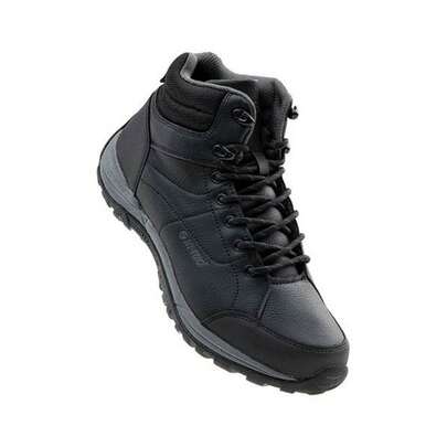 Hi-Tec Mens Canori Mid Cut Walking Shoes (Black/Dark Grey) - 100% Mixed - (IG1921)