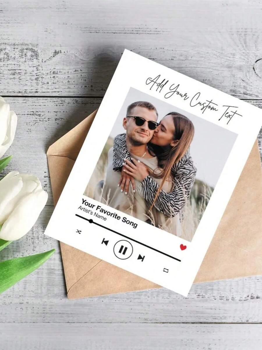 个性化照片卡、定制照片和歌曲卡、个性化音乐卡、个性化生日和母亲节卡、定制照片卡（带信封）、个性化生日卡、周年纪念卡、男朋友/女朋友爱情卡、创建您自己的生日照片卡、最好的朋友照片纪念卡、情侣照片纪念卡 - 音樂賀卡 - 查看 1