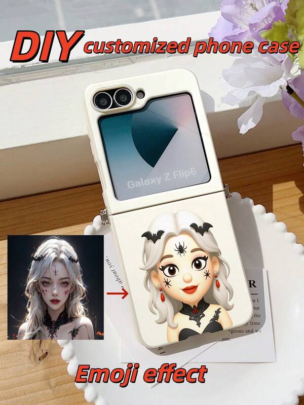 Fundas de teléfono personalizables para Samsung Galaxy Z Flip7, Z FE, Z Flip 6, Z Flip 5, Z Flip 4, Z Flip 3 - Las opciones incluyen boceto, colorido, efecto, 3D, billete de dólar, escala de grises, arte de píxeles, desenfoque, pintura al óleo