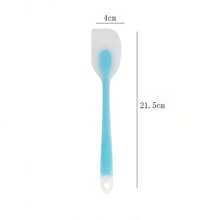 Silikonskrapa, Gräddskrapa i ett stycke, Kolakaksskrapa för bakning, Värmebeständig bakspatel - (Blå) Stor halvtransparent skrapa - Visa 8