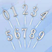29th 92nd Birthday Candles, Silver Number 29 92 Candle Cake, Happy Birthday Cake Topper Decoration Birthday Anniversary Celebration Party Supplies - Silver - View 8