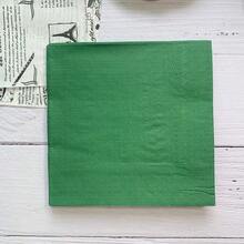 20pcs Dark Green Disposable Napkins, Double-Layered, Made Of Native Wood Pulp - Dark Green - View 10
