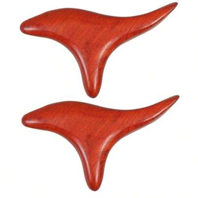 2pcs Radiional Hai Mge Ology Hand Foo Mge Ool Ooden Sk Face Body Mger