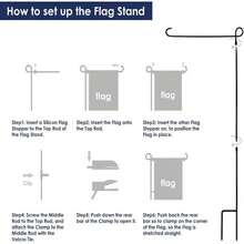 SHARE&Amp;CARE Garden Flag Stand, Garden Flag Pole Holder With 1 Tiger Clip And 2 Spring Stoppers (1 Pack) - trắng - Xem 5