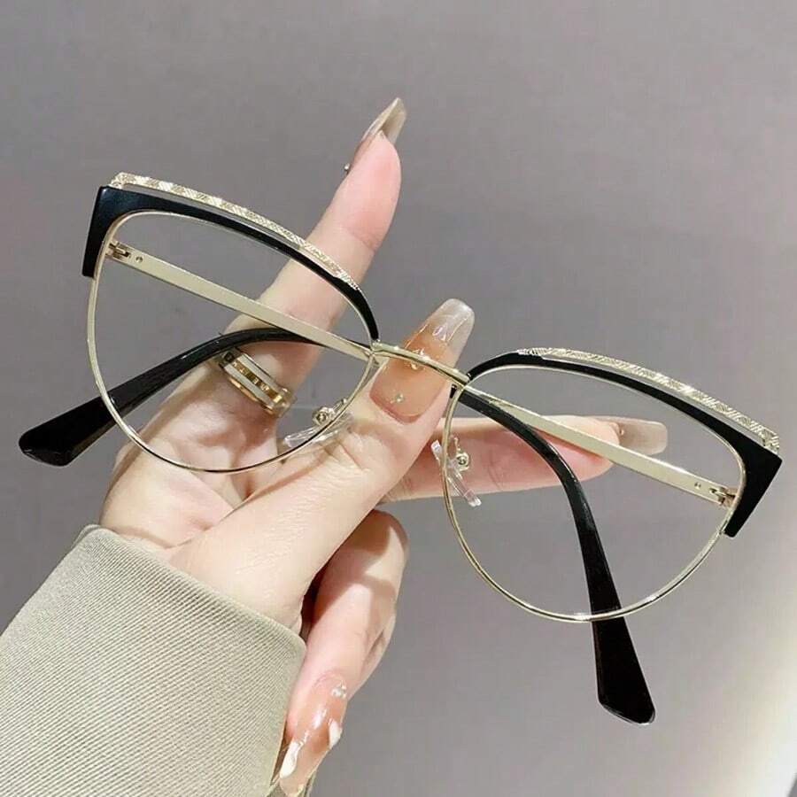 女士时尚高端奢华优雅镀金镂空猫眼 - 無色 - 查看 1