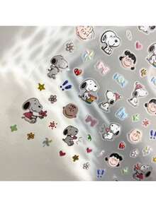 1 pieza Pegatinas de uñas 3D con relieve de  de dibujos animados lindos y encanto infantil [Aleatorio] - Multicolor - Ver 3