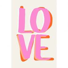 talla grande amor por favor Cita colorida y ecléctica de amor de niñas Pintura de arte de pared en lienzo para decoración de sala de estar - Multicolor - Ver 12