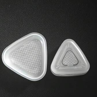 Juego de moldes de plástico transparente en forma de triángulo para hacer sushi, fabricante de rollos de arroz y verduras, juego de producción de sushi DIY para familias y restaurantes, herramientas de cocina para rollos de arroz y verduras para niños, el molde para bolas de arroz es adecuado tanto para principiantes como para profesionales en el hogar, restaurantes y hoteles