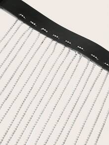 Vintage Bohemian Style Rhinestone Tassel Waist Chain, Elegant Body Chain Belt For Women