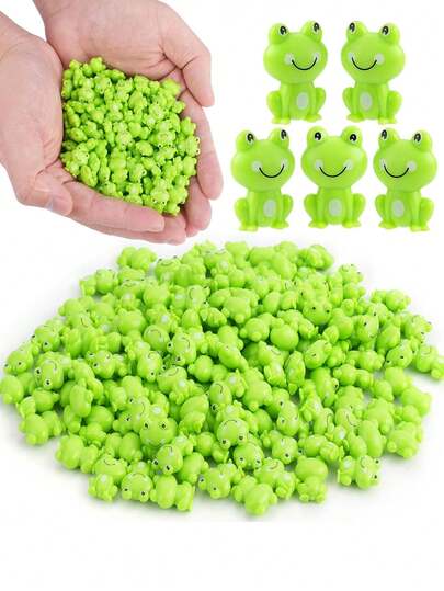 10 piezas/20 piezas/40 piezas Mini rana de plástico verde, figura pequeña de rana, ornamento micro de jardín de hadas, decoración para macetas, pasteles DIY y decoración del hogar, adecuado para fiestas