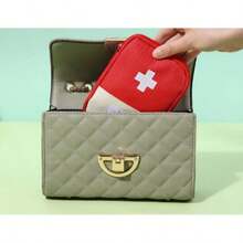 1 Boîte à médicaments, Sac de rangement pour médicaments, Sac de premiers soins, Boîte de rangement pour médicaments, Sac de rangement médical, Facile à transporter, Convient pour les voyages, les déplacements professionnels, Grande capacité, Peut également être utilisé à la maison Cadeaux de Noël