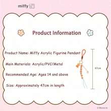 MIFFY 可爱米菲兔PVC钥匙扣，萌趣卡通设计，包包挂件，完美礼物，适合女孩生日、青少年收藏，毛绒玩具，手机装饰配件 - 粉色 - 查看 3